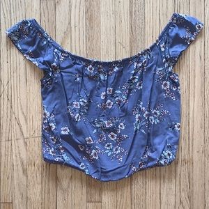 Garage floral off shoulder top